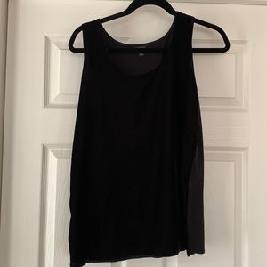 Ann Taylor black velvet tank.